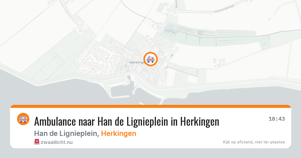 Ambulance naar Han de Lignieplein in Herkingen — 22 mrt 2026