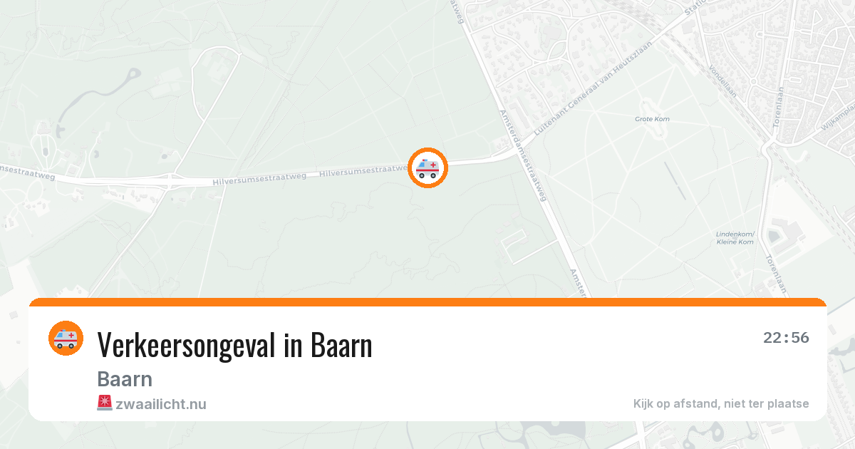 Verkeersongeval in Baarn — 20 mrt 2026
