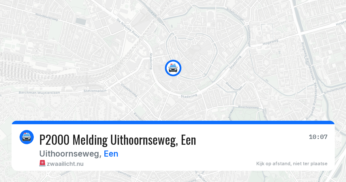 P2000 Melding Uithoornseweg, Een — 20 mrt 2026