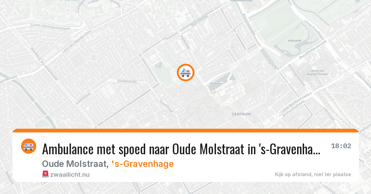 Ambulance met spoed naar Oude Molstraat in 's-Gravenhage — 23 jan 2026