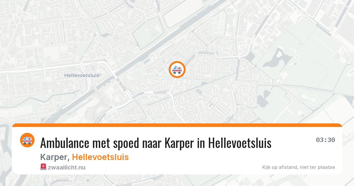 Ambulance met spoed naar Karper in Hellevoetsluis — 27 jul 2026