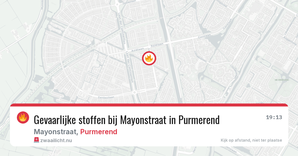 Gevaarlijke stoffen bij Mayonstraat in Purmerend — 12 mei 2026