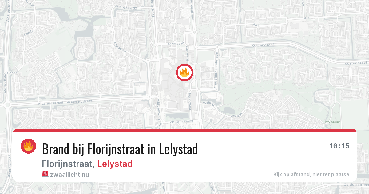 Brand bij Florijnstraat in Lelystad — 10 jul 2026