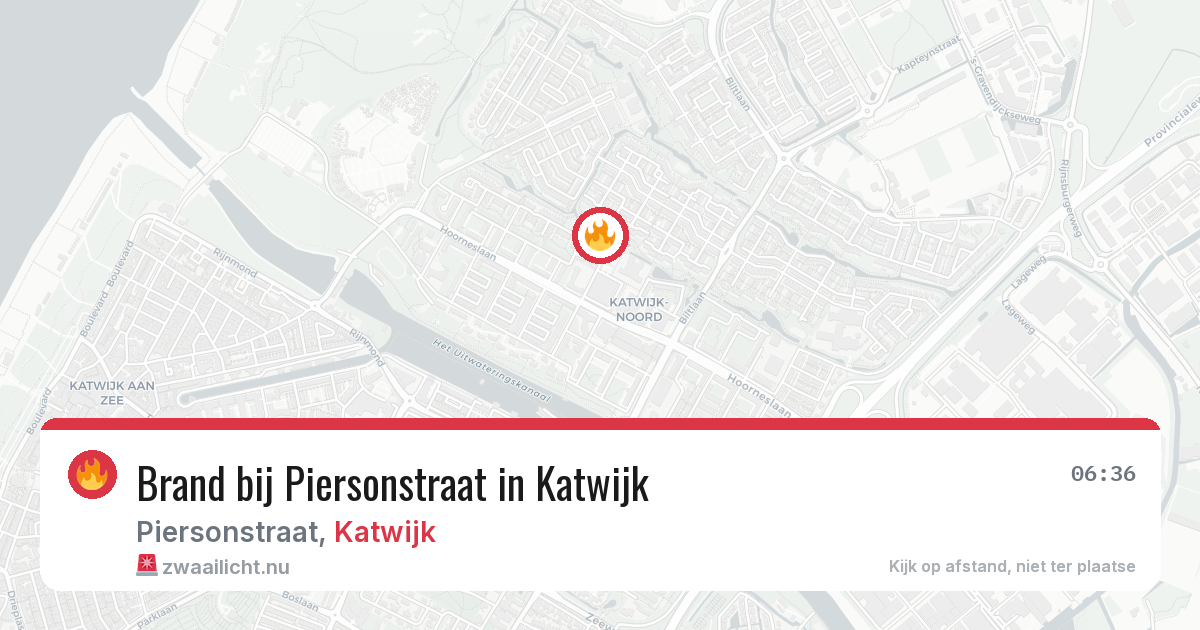 Brand bij Piersonstraat in Katwijk — 2 jun 2026