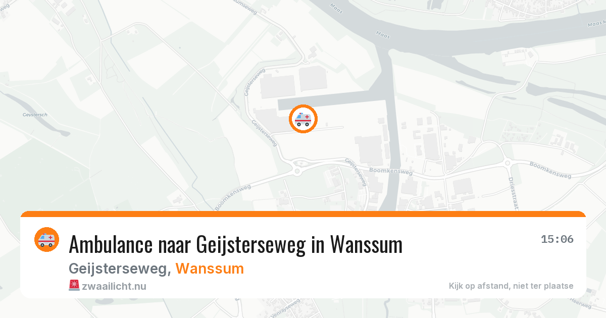 Ambulance naar Geijsterseweg in Wanssum — 21 jun 2026