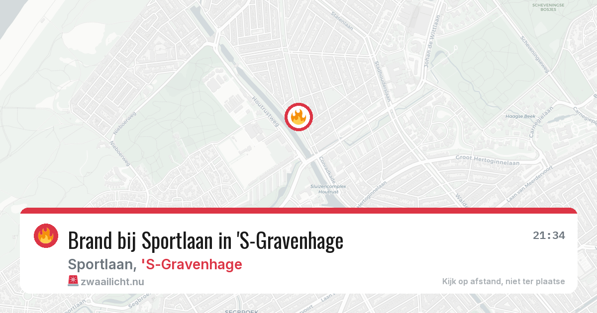 Brand bij Sportlaan in 'S-Gravenhage — 23 jul 2026
