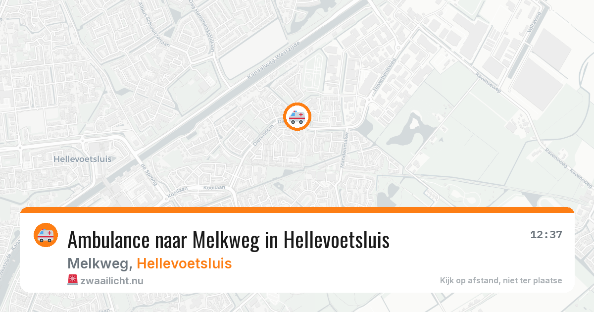 Ambulance naar Melkweg in Hellevoetsluis — 20 jul 2026