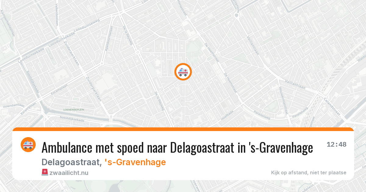 Ambulance met spoed naar Delagoastraat in 's-Gravenhage — 28 mei 2026