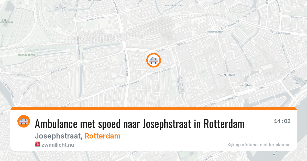 Ambulance met spoed naar Josephstraat in Rotterdam — 10 jun 2026