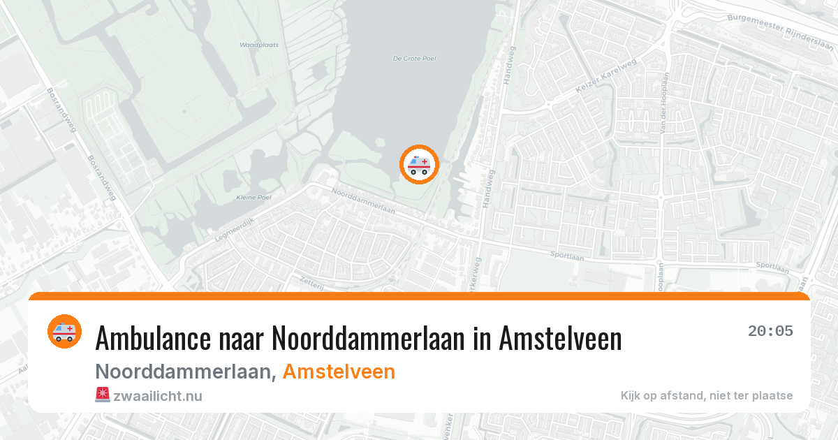 Ambulance naar Noorddammerlaan in Amstelveen — 24 jul 2026