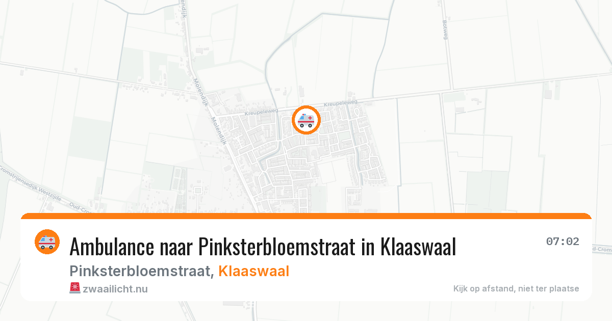 Ambulance naar Pinksterbloemstraat in Klaaswaal — 1 jun 2026