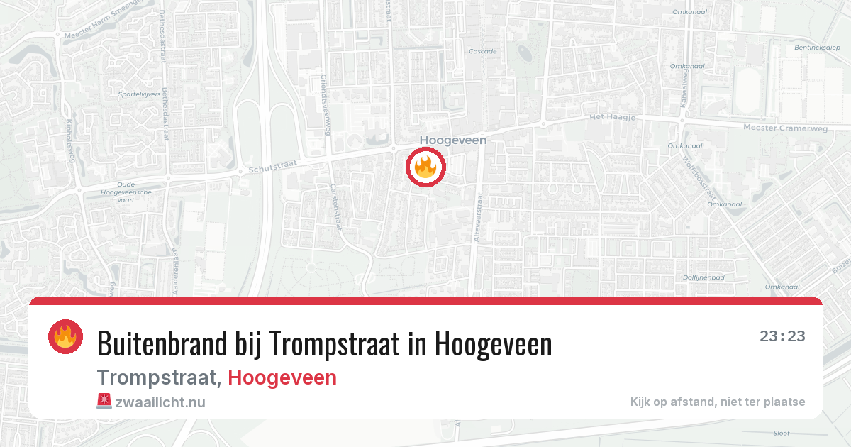 Buitenbrand bij Trompstraat in Hoogeveen — 14 mei 2026
