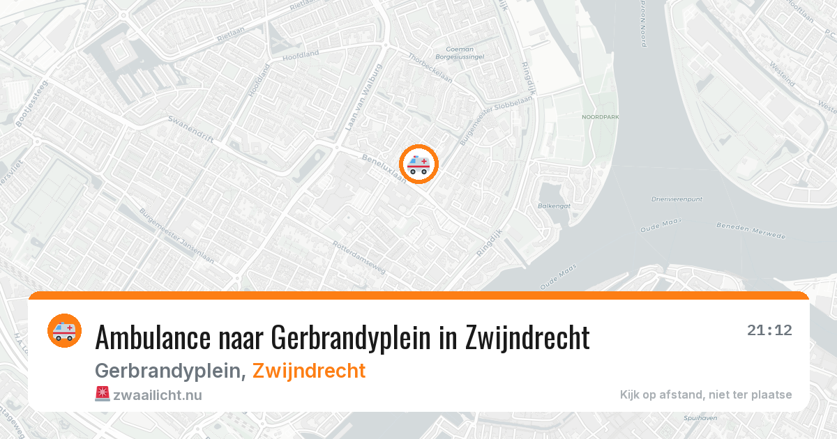 Ambulance naar Gerbrandyplein in Zwijndrecht — 22 jul 2026