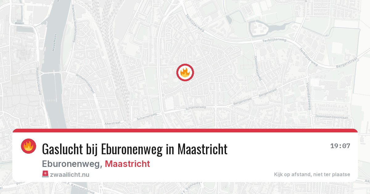Gaslucht bij Eburonenweg in Maastricht — 15 jul 2026
