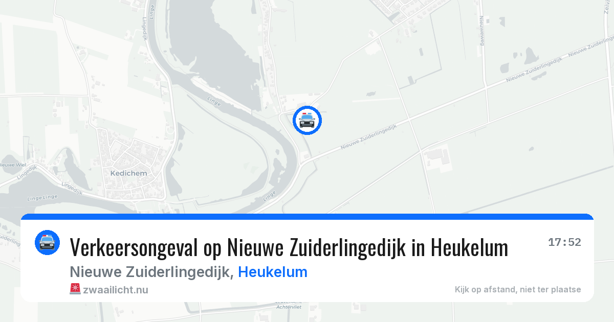 Verkeersongeval op Nieuwe Zuiderlingedijk in Heukelum — 26 mei 2026