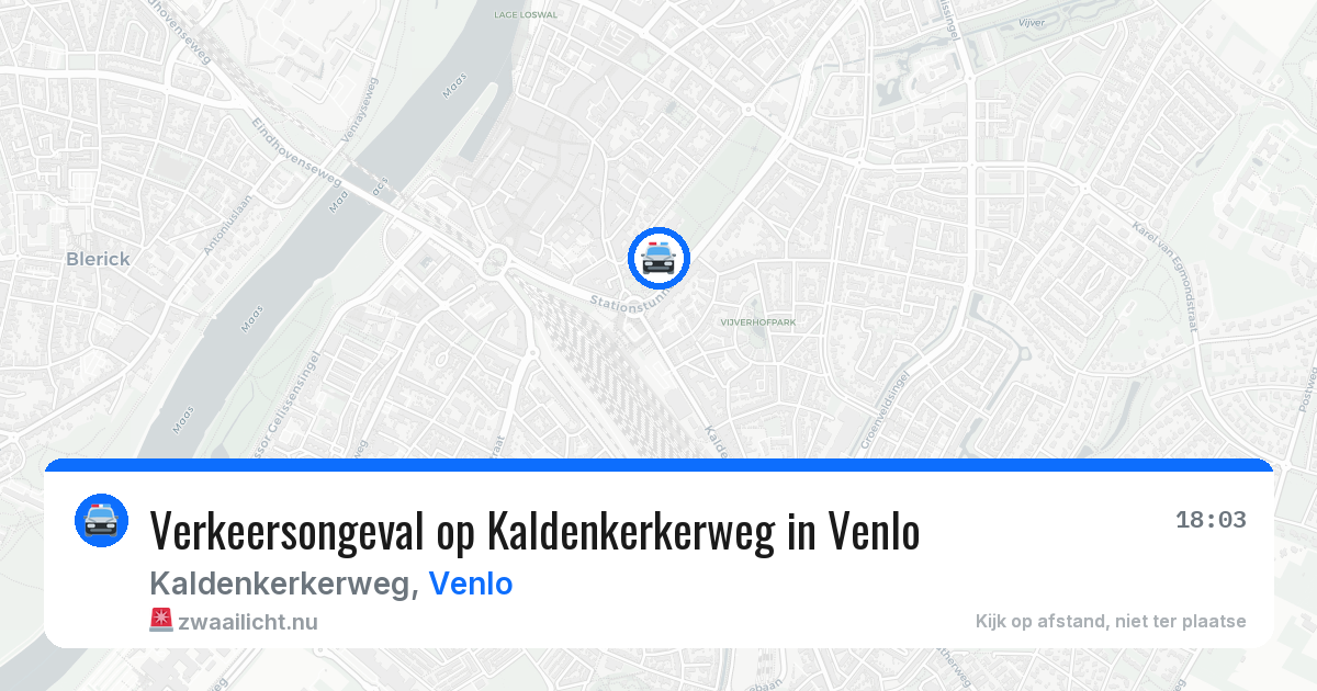 Verkeersongeval op Kaldenkerkerweg in Venlo — 12 apr 2026