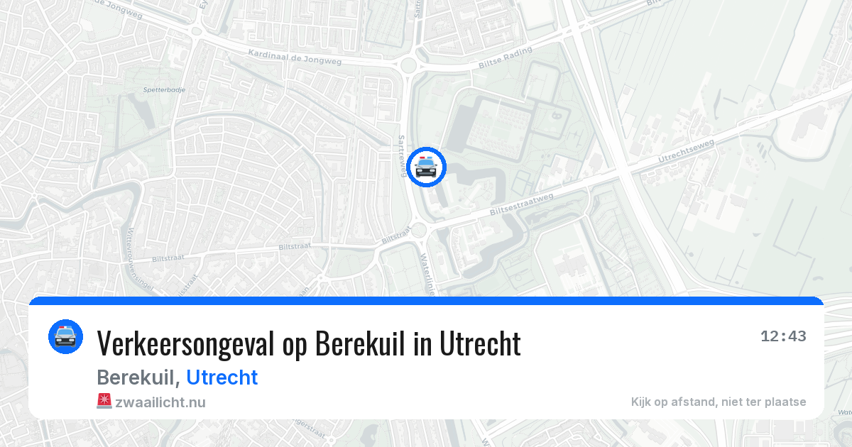 Verkeersongeval op Berekuil in Utrecht — 19 feb 2026