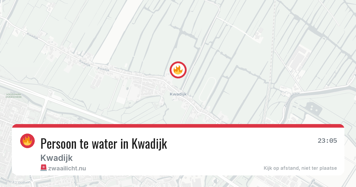 Persoon te water in Kwadijk — 12 jul 2026