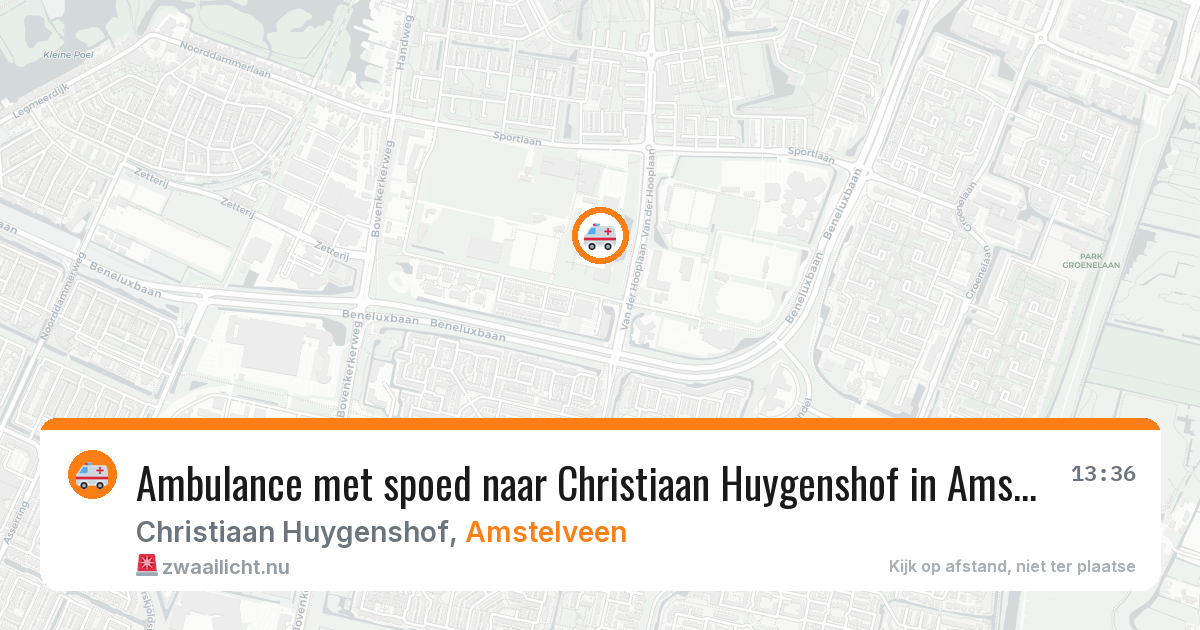Ambulance met spoed naar Christiaan Huygenshof in Amstelveen — 20 mei 2026