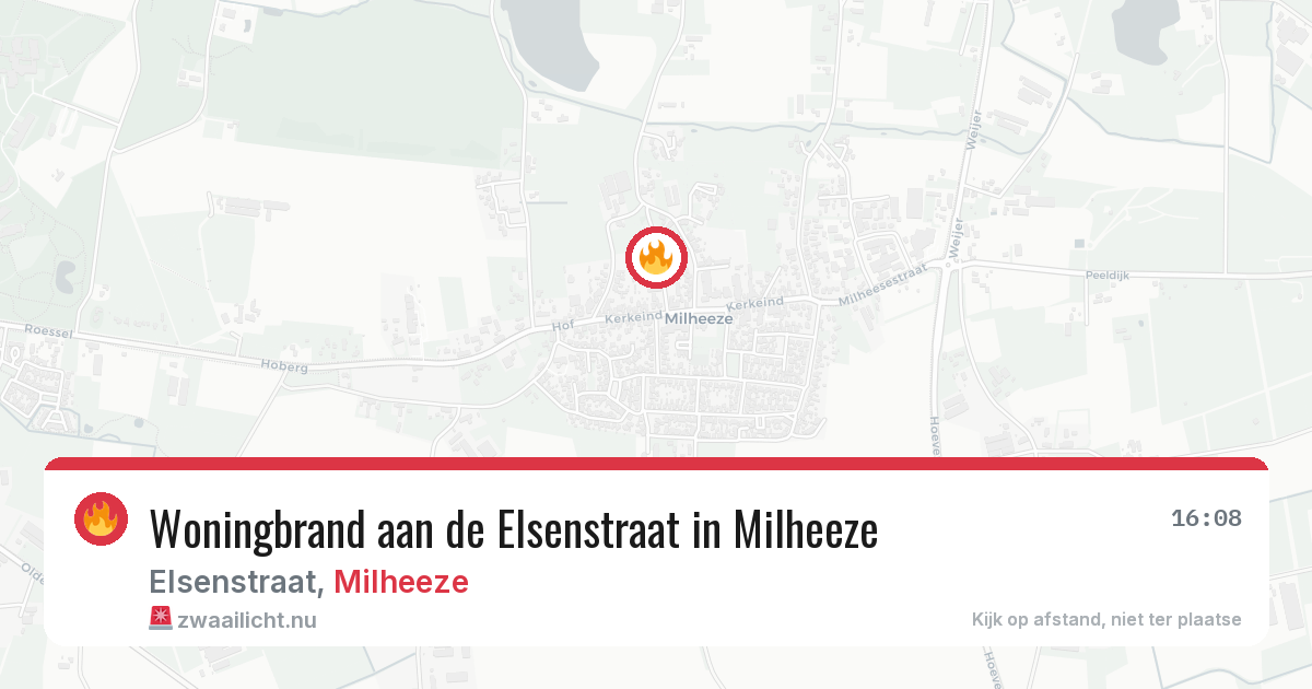 Woningbrand aan de Elsenstraat in Milheeze — 26 jan 2026