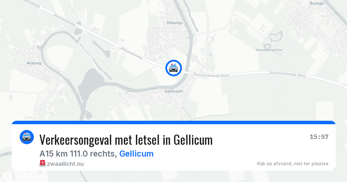 Verkeersongeval met letsel in Gellicum — 16 mrt 2026