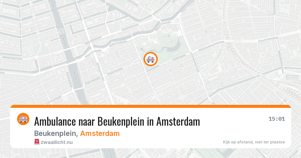 Ambulance naar Beukenplein in Amsterdam — 15 jul 2026