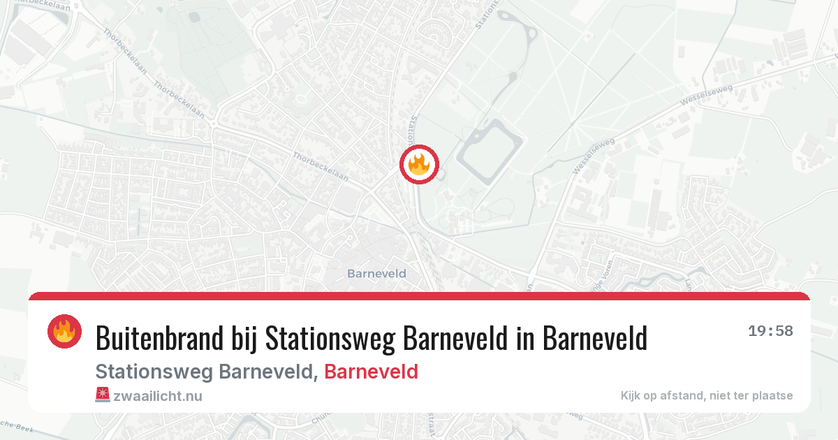 Buitenbrand bij Stationsweg Barneveld in Barneveld — 8 apr 2026