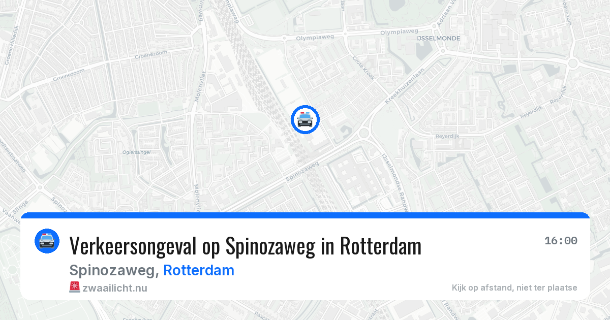 Verkeersongeval op Spinozaweg in Rotterdam — 22 mei 2026