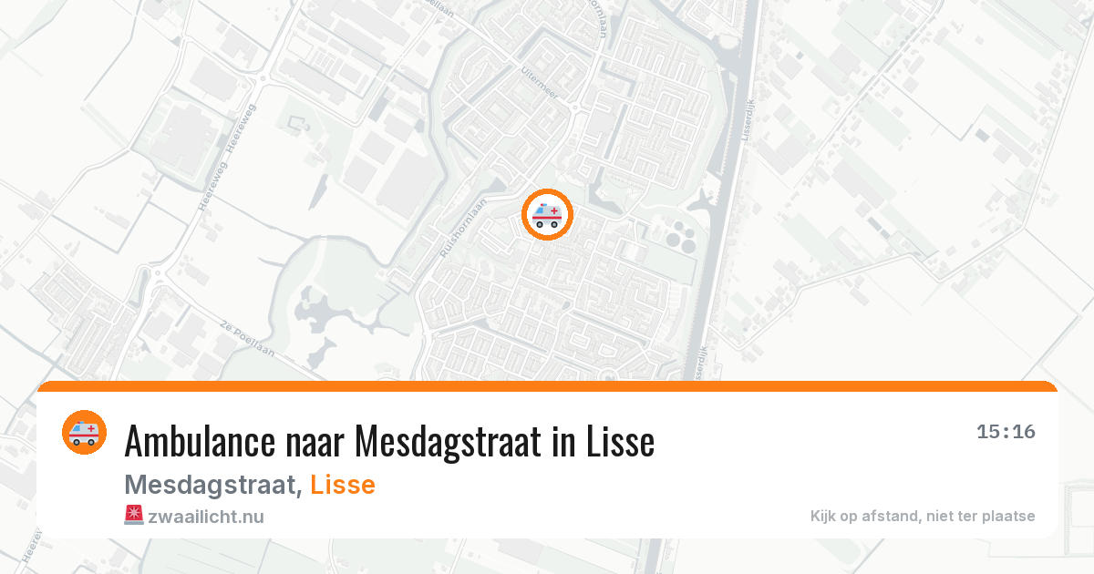 Ambulance naar Mesdagstraat in Lisse — 21 jul 2026