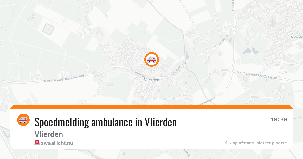 Spoedmelding ambulance in Vlierden — 18 apr 2026