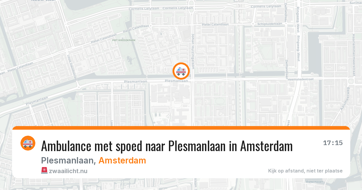 Ambulance met spoed naar Plesmanlaan in Amsterdam — 24 mrt 2026