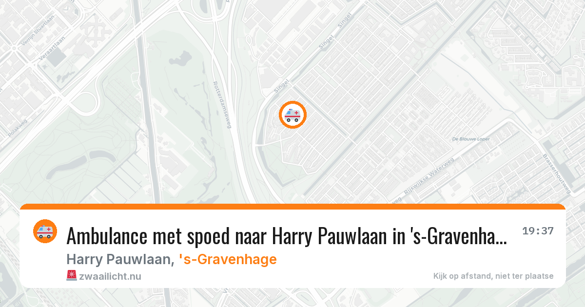 Ambulance met spoed naar Harry Pauwlaan in 's-Gravenhage — 15 mrt 2026