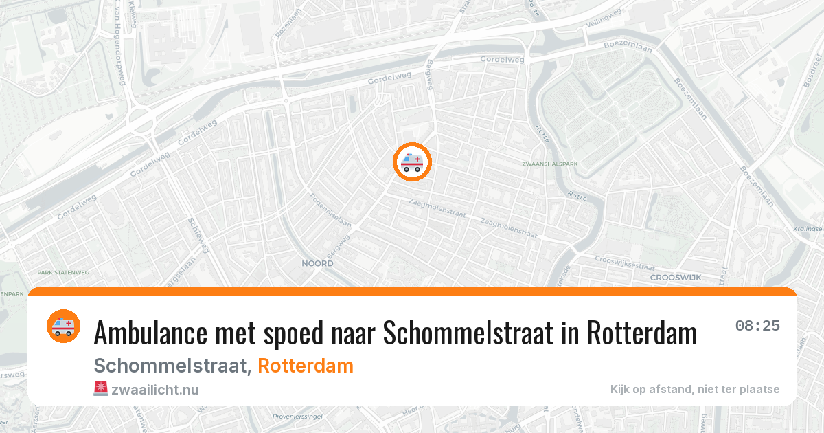 Ambulance met spoed naar Schommelstraat in Rotterdam — 6 mei 2026