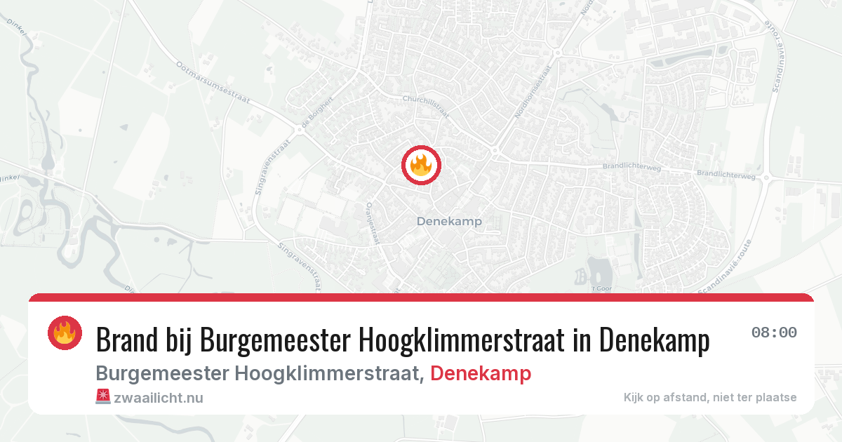 Brand bij Burgemeester Hoogklimmerstraat in Denekamp — 18 mrt 2026