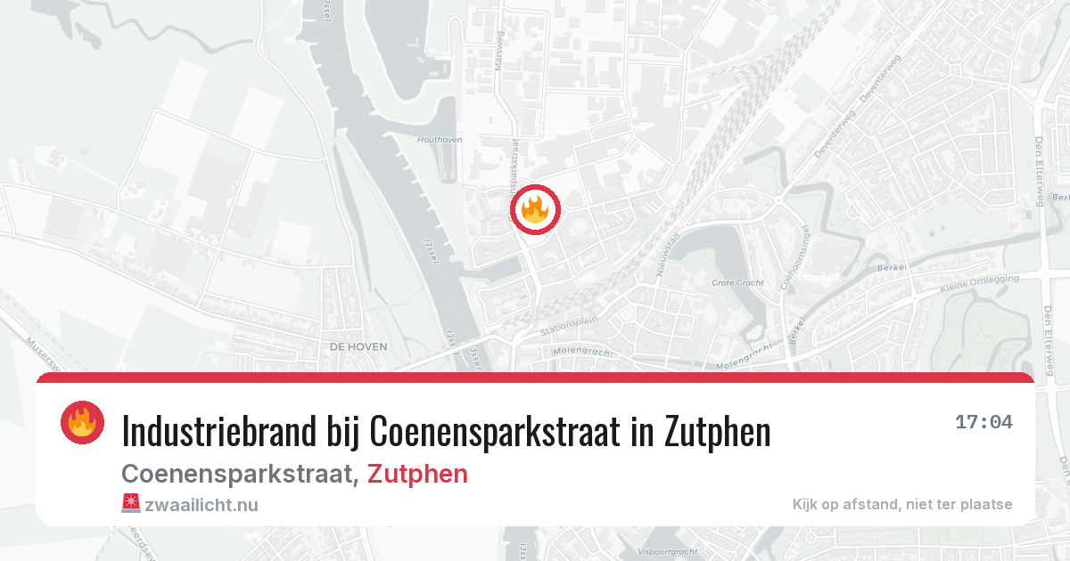 Industriebrand bij Coenensparkstraat in Zutphen — 11 mei 2026