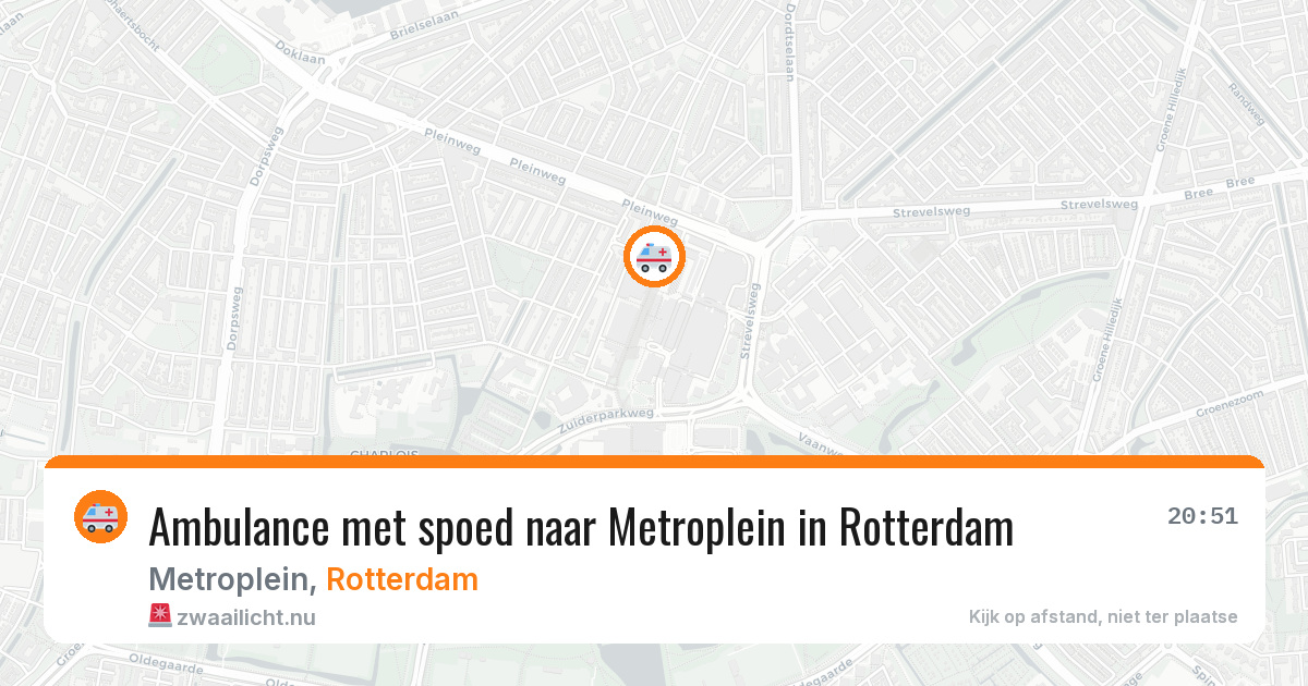 Ambulance met spoed naar Metroplein in Rotterdam — 14 mei 2026