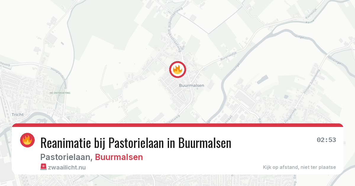 Reanimatie bij Pastorielaan in Buurmalsen — 6 jun 2026