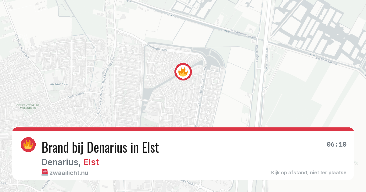 Brand bij Denarius in Elst — 11 mei 2026