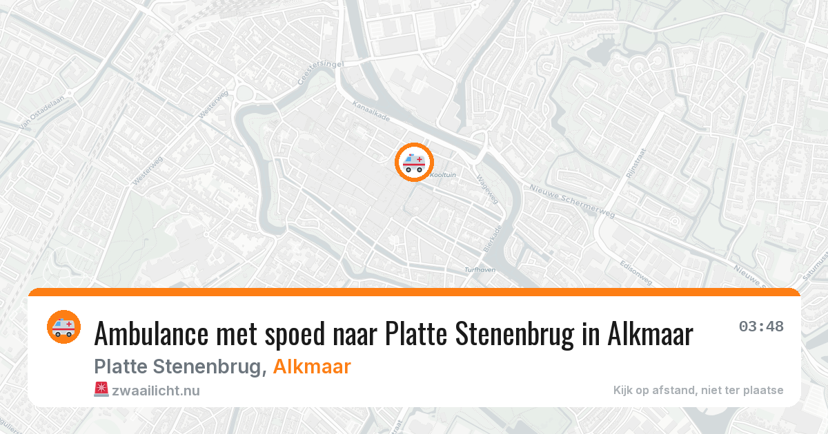 Ambulance met spoed naar Platte Stenenbrug in Alkmaar — 18 jul 2026