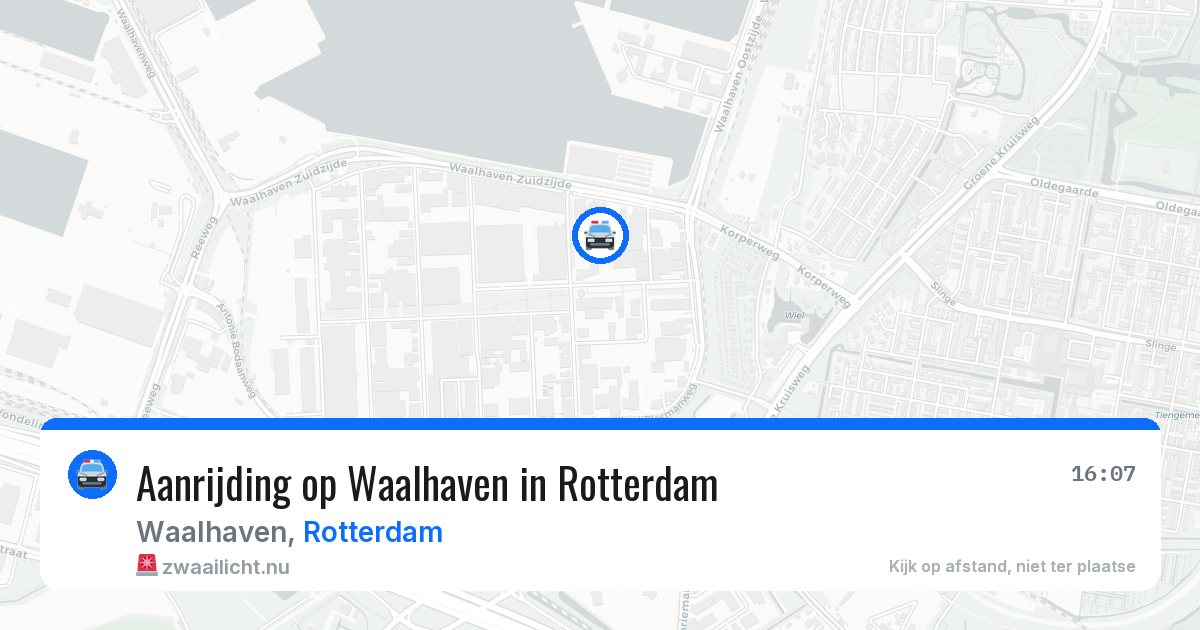Aanrijding op Waalhaven in Rotterdam — 14 jul 2026