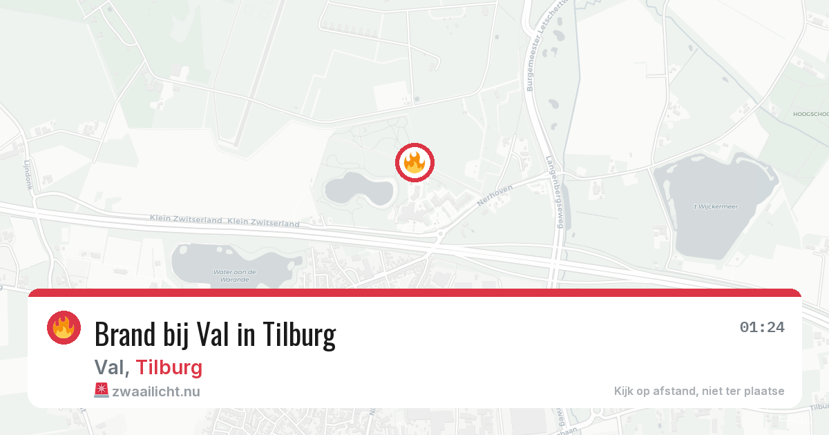 Brand bij Val in Tilburg — 19 jul 2026