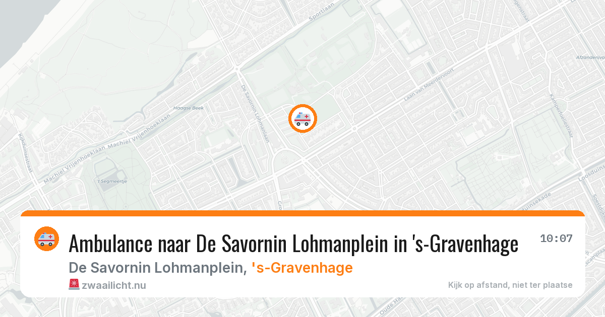 Ambulance naar De Savornin Lohmanplein in 's-Gravenhage — 6 mei 2026
