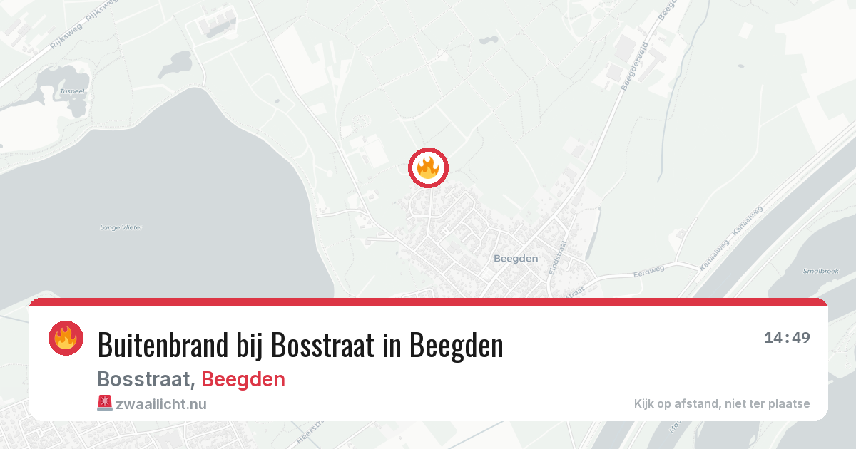 Buitenbrand bij Bosstraat in Beegden — 5 apr 2026