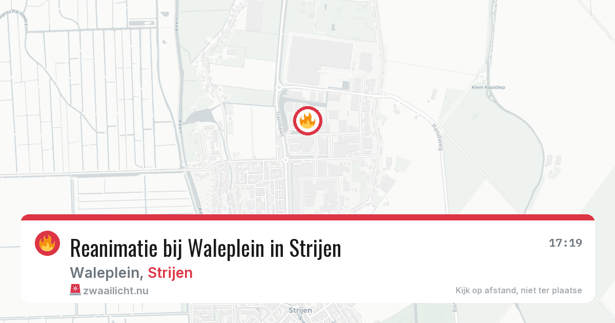Reanimatie bij Waleplein in Strijen — 13 jul 2026