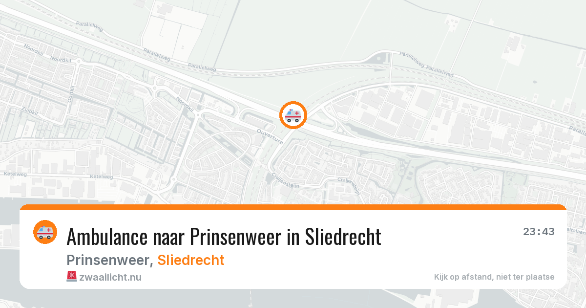 Ambulance naar Prinsenweer in Sliedrecht — 22 jul 2026