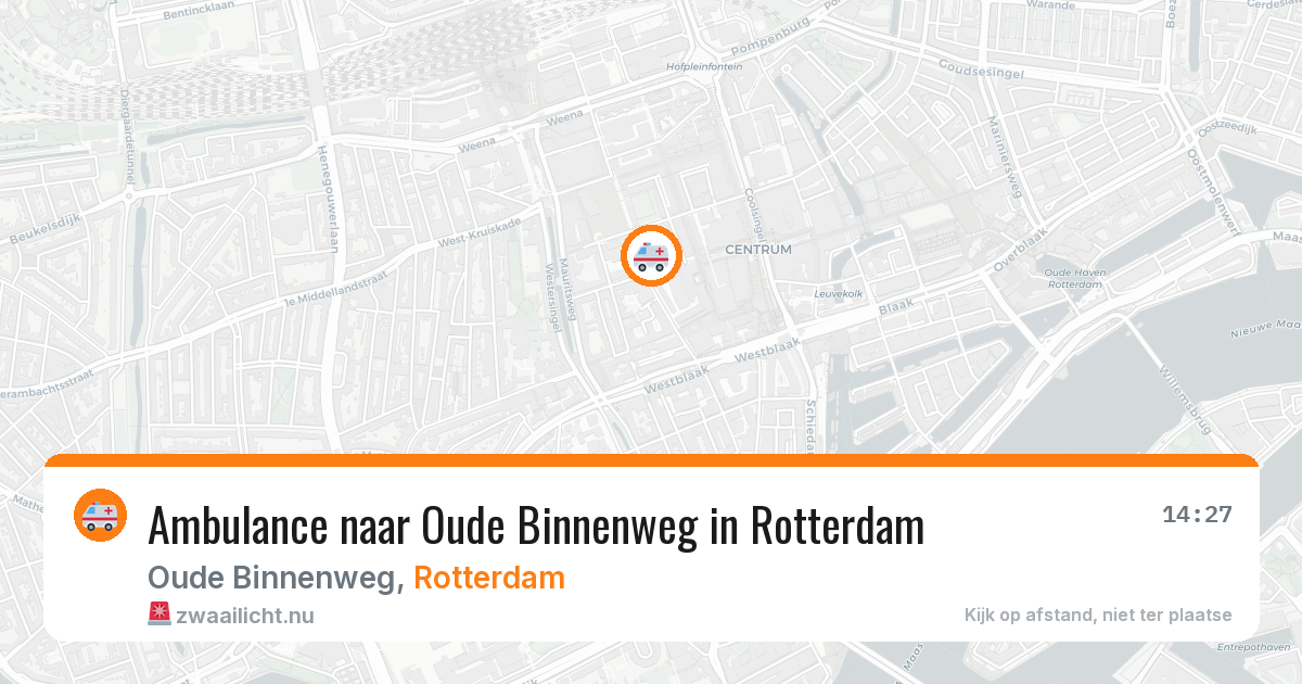 Ambulance naar Oude Binnenweg in Rotterdam — 19 jul 2026