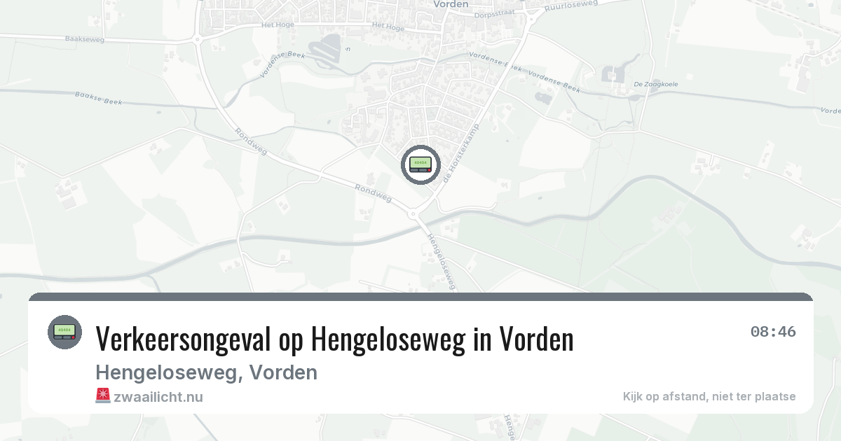 Verkeersongeval op Hengeloseweg in Vorden — 14 jul 2026