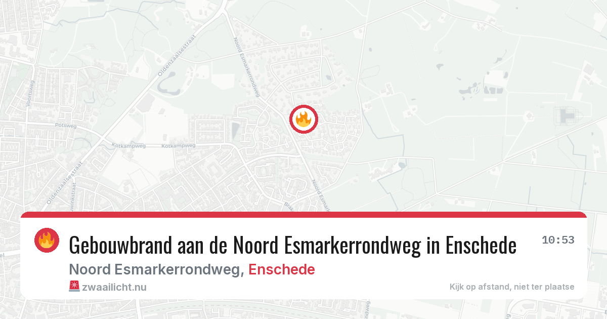 Gebouwbrand aan de Noord Esmarkerrondweg in Enschede — 22 mei 2026