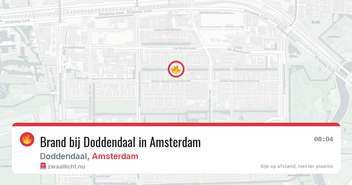 Brand bij Doddendaal in Amsterdam — 24 mrt 2026