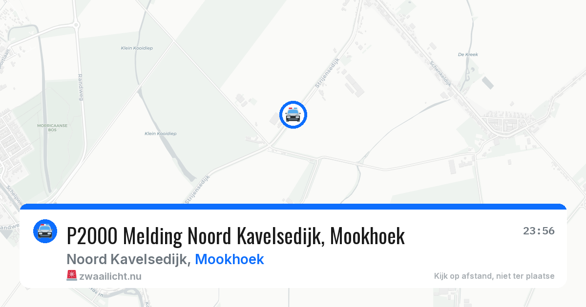 P2000 Melding Noord Kavelsedijk, Mookhoek — 11 mrt 2026